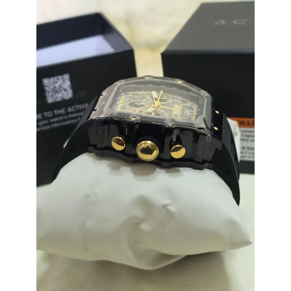 New Activa Fury X by Invicta Skeleton Dial Sport Watch-Black & Gold ACW2305-026